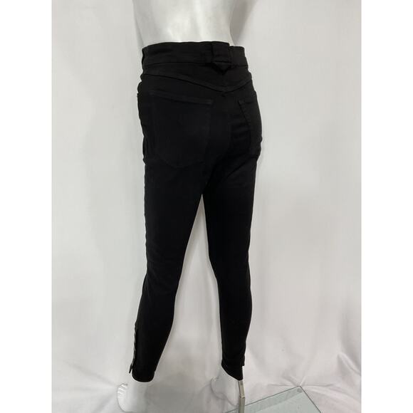 Frame 'The Snapped' Black Stretch Denim Leggings Size 27 - Picture 3 of 5